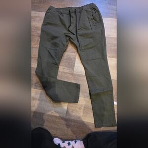 Kuwalla Tee Olive Jogger Pants Size XL Drawstring Stretch Casual